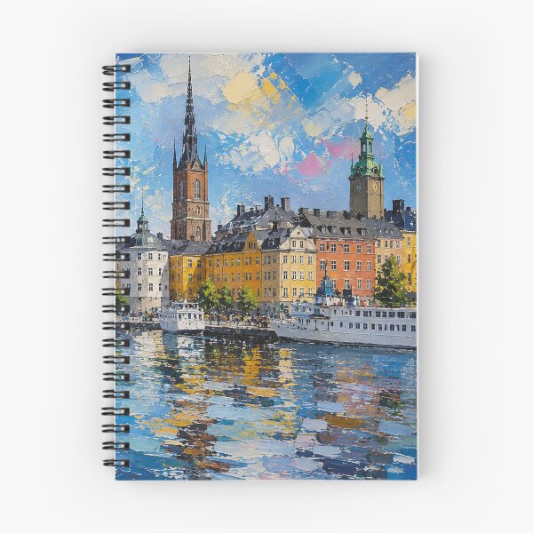 Item preview, Stockholm, Sweden – a painting of a summer day in this beautiful Scandinavian city. designed and sold by GalleryKauffeld.