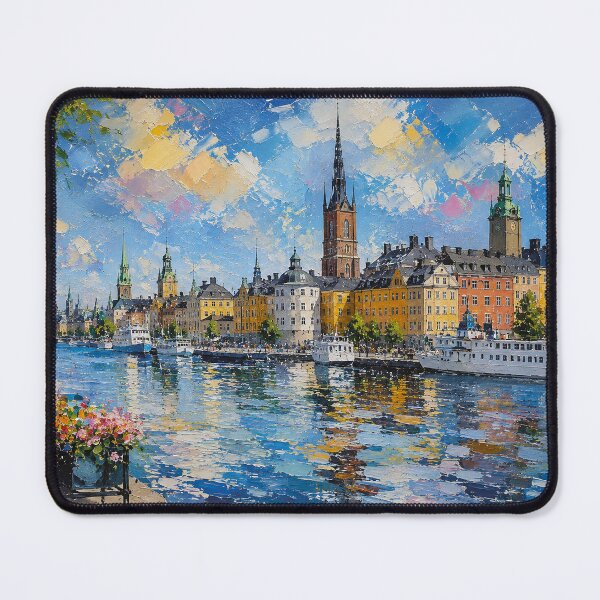 Item preview, Stockholm, Sweden – a painting of a summer day in this beautiful Scandinavian city. designed and sold by GalleryKauffeld.
