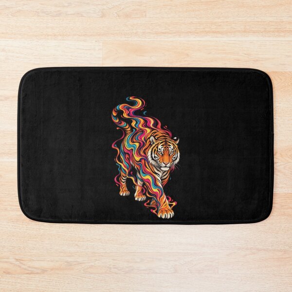 Item preview, Tiger In Colorful Flowing Ribbons designed and sold by elderberry.