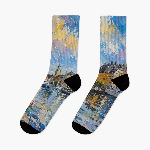 Item preview, Stockholm, Sweden – a painting of a summer day in this beautiful Scandinavian city. designed and sold by GalleryKauffeld.