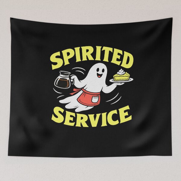 Item preview, Spirited Service Ghost Coffee and Pie Humor designed and sold by elderberry.