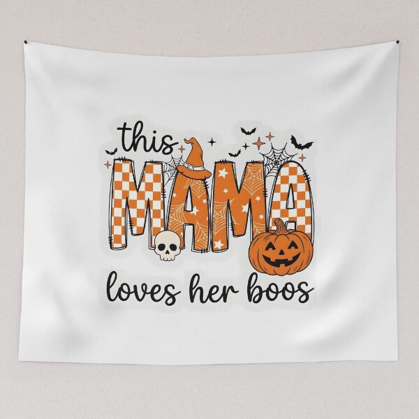 Item preview, This Mama Loves Her Boos Halloween Pumpkin designed and sold by KroghDs.