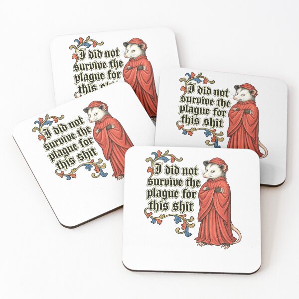 Item preview, Funny Opossum Survived Plague for This Medieval Humor Art designed and sold by elderberry.