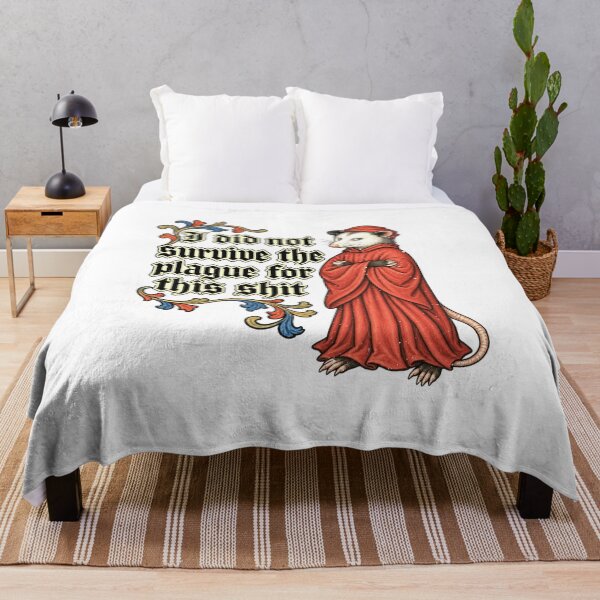 Item preview, Funny Opossum Survived Plague for This Medieval Humor Art designed and sold by elderberry.