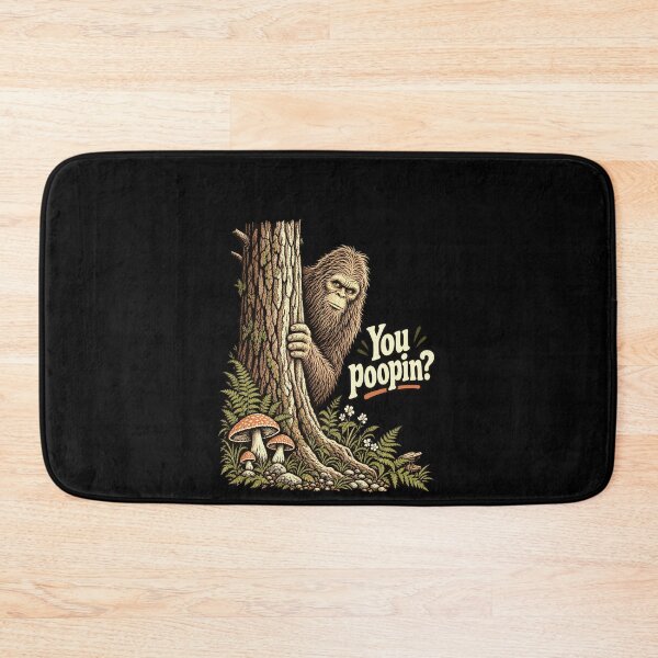 Item preview, You Poopin? Funny Bigfoot Forest Joke designed and sold by elderberry.