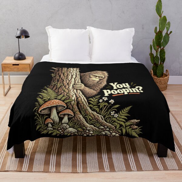 Item preview, You Poopin? Funny Bigfoot Forest Joke designed and sold by elderberry.
