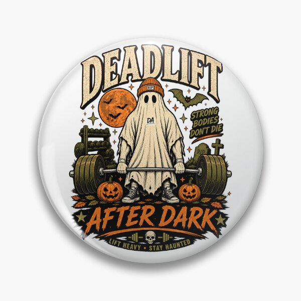 Item preview, Deadlift After Dark Ghost Fitness Halloween Gym Art designed and sold by DesignArtist.ia.