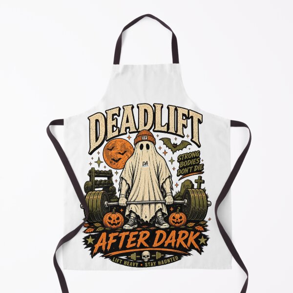 Item preview, Deadlift After Dark Ghost Fitness Halloween Gym Art designed and sold by DesignArtist.ia.