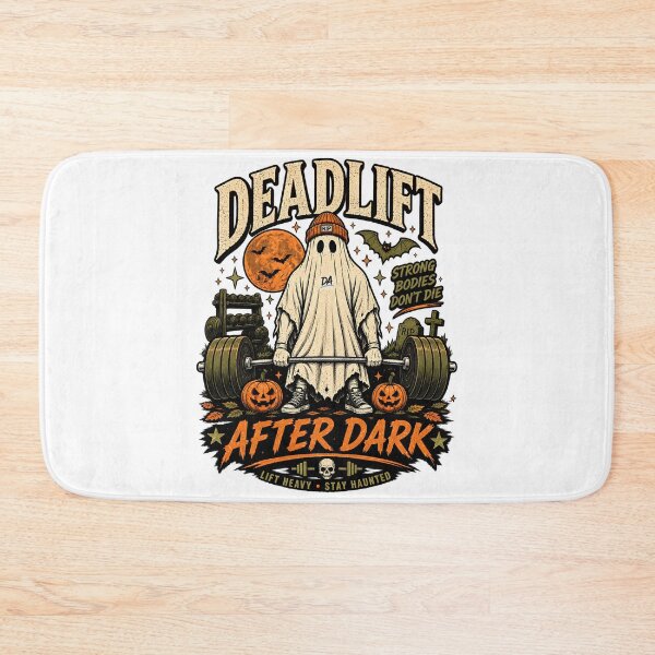 Item preview, Deadlift After Dark Ghost Fitness Halloween Gym Art designed and sold by DesignArtist.ia.