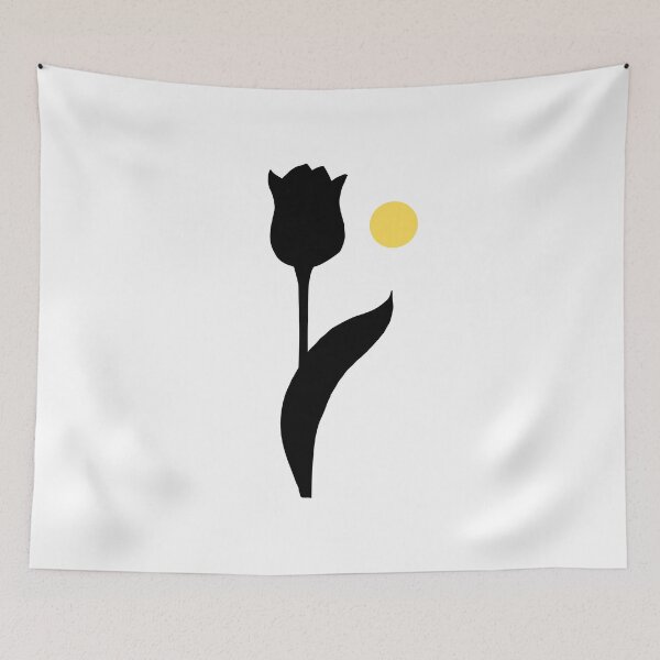 Item preview, Black Tulip Flower And Sun designed and sold by PublicArtDesign.