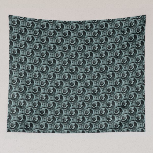 Item preview, Retro Circle Swirl in Black and Teal designed and sold by Artistestella.