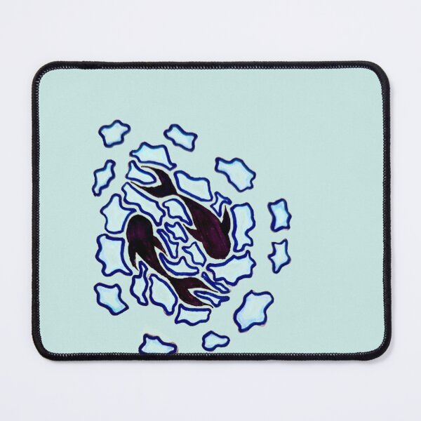 Item preview, Abstract blue koi fish designed and sold by Oasis-studios.