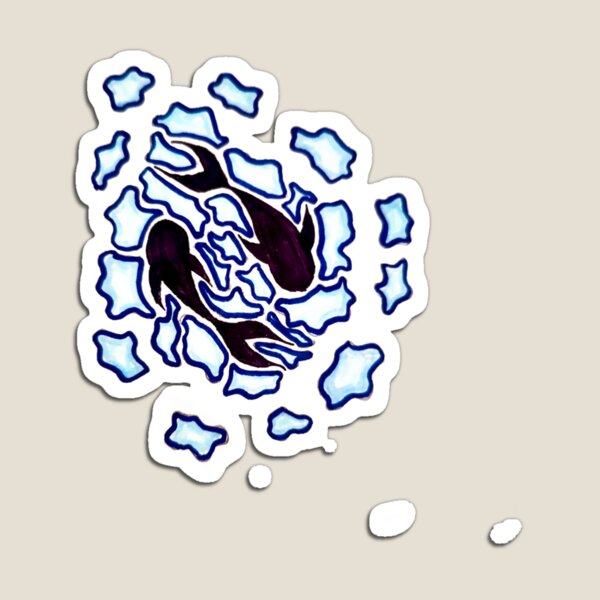 Item preview, Abstract blue koi fish designed and sold by Oasis-studios.