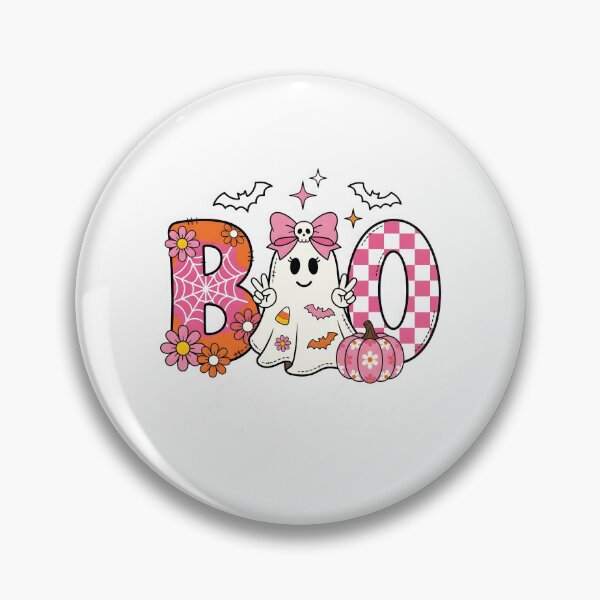Item preview, Pink Boo Ghost Retro Halloween Girls Kids designed and sold by KroghDs.