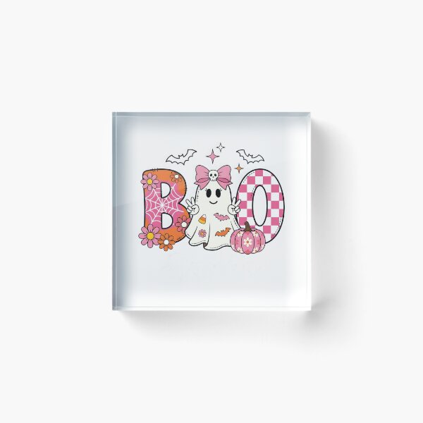 Item preview, Pink Boo Ghost Retro Halloween Girls Kids designed and sold by KroghDs.