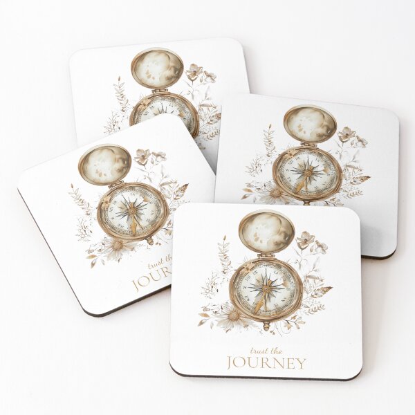 Item preview, Trust the Journey – Vintage Compass Floral Design designed and sold by InnerFaith.