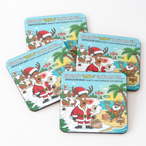 Item preview, Rudolph Sant-A Claws Are Full Funny Christmas designed and sold by SmartPuns.