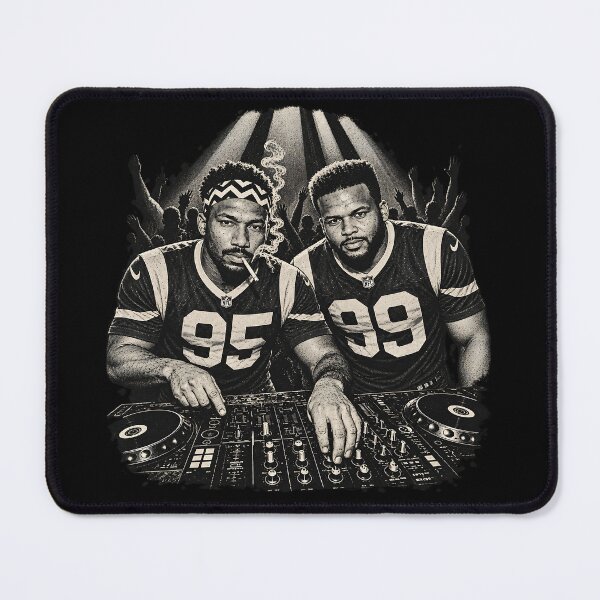Item preview, Myles Garrett And Aaron-Donald DJ Duo Smoking Funny designed and sold by HollyHalls.