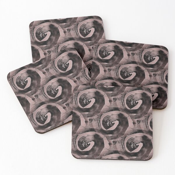 Item preview, Retro Circle Swirl in Black and Maroon designed and sold by Artistestella.