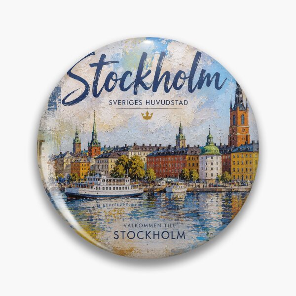 Item preview, Stockholm Postcard painting, Sweden – A Beautiful city in Europe. designed and sold by GalleryKauffeld.