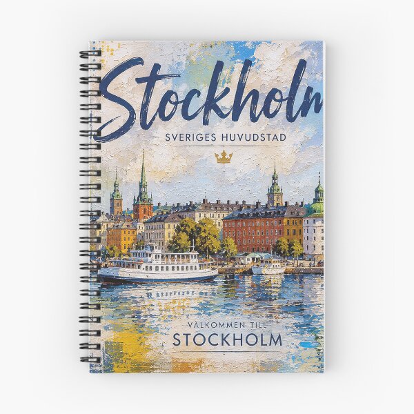 Item preview, Stockholm Postcard painting, Sweden – A Beautiful city in Europe. designed and sold by GalleryKauffeld.