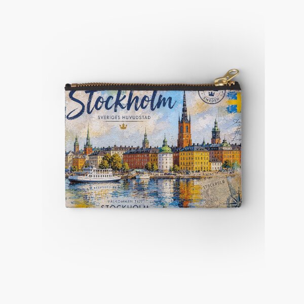 Item preview, Stockholm Postcard painting, Sweden – A Beautiful city in Europe. designed and sold by GalleryKauffeld.