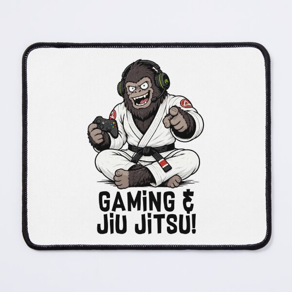 Item preview, Gaming and Jiu Jitsu Gorilla Funny BJJ Gamer Cartoon designed and sold by ShirtWreck.