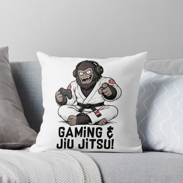 Item preview, Gaming and Jiu Jitsu Gorilla Funny BJJ Gamer Cartoon designed and sold by ShirtWreck.