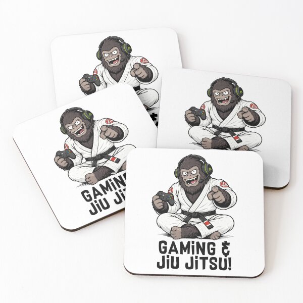 Item preview, Gaming and Jiu Jitsu Gorilla Funny BJJ Gamer Cartoon designed and sold by ShirtWreck.