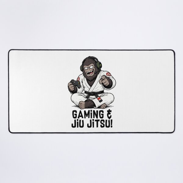 Item preview, Gaming and Jiu Jitsu Gorilla Funny BJJ Gamer Cartoon designed and sold by ShirtWreck.