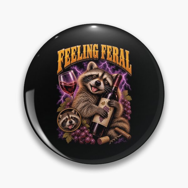 Item preview, A wine-loving raccoon hugs a wine bottle designed and sold by LuminOrb.