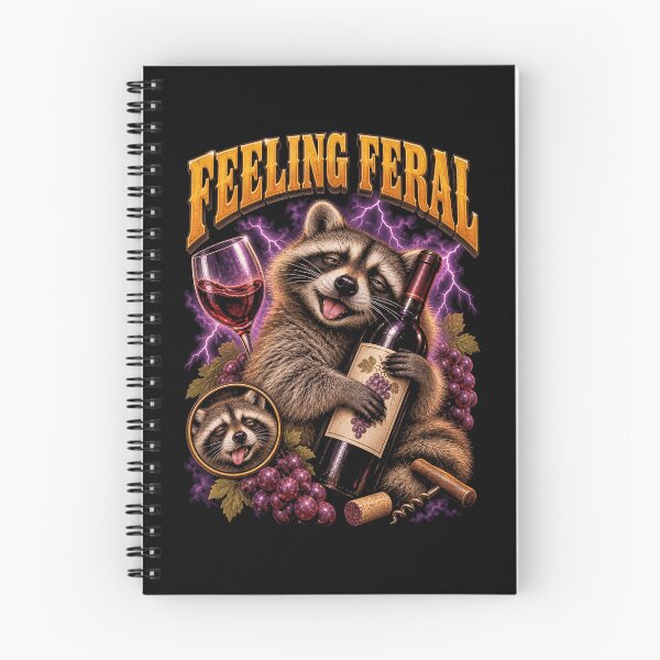 Item preview, A wine-loving raccoon hugs a wine bottle designed and sold by LuminOrb.