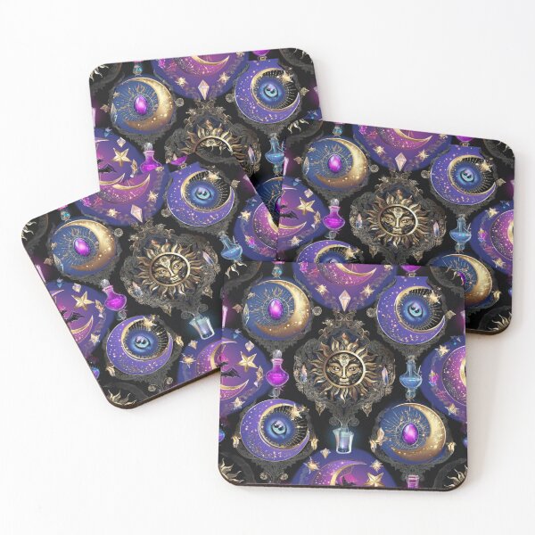 Item preview, Gothic Celestial Alchemy: Mystical Halloween Seamless Pattern designed and sold by Dream Bloom Gallery.