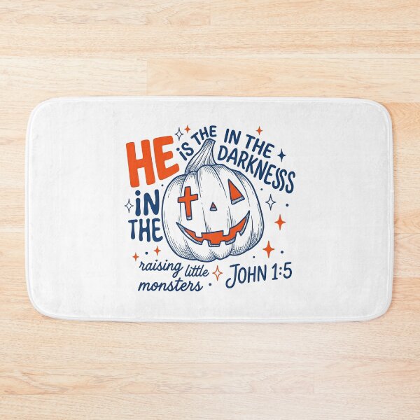 Item preview, Christian Halloween Pumpkin He Is The Light designed and sold by KroghDs.