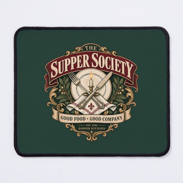 Item preview, The Supper Society Vintage Dining Club Emblem designed and sold by goldzilla.studio.