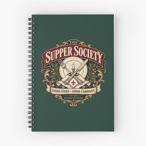 Item preview, The Supper Society Vintage Dining Club Emblem designed and sold by goldzilla.studio.