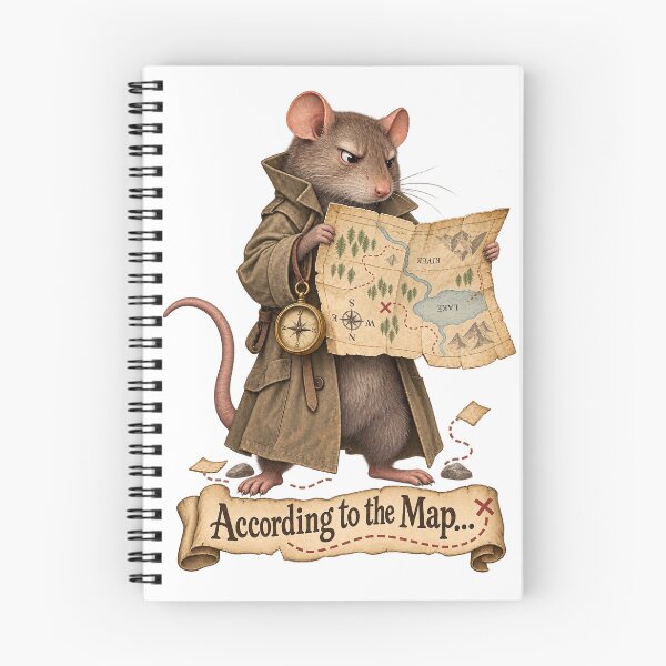 Item preview, According to the Map – Funny Detective Rat Tween T-Shirt designed and sold by FunscapeHQ.