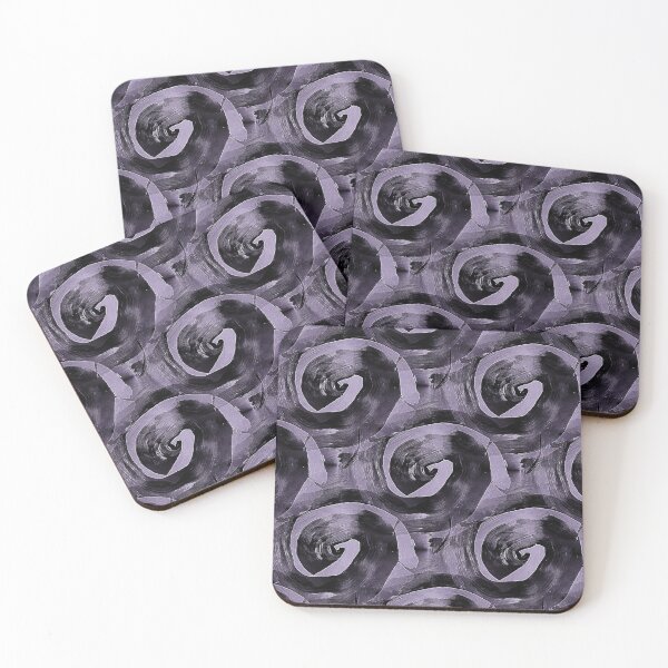 Item preview, Retro Circle Swirl in Black and Purple designed and sold by Artistestella.