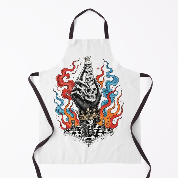 Item preview, Skeleton Hand Skull Chess King Crown Fire Smoke Tactical Strategy designed and sold by LunaGlow Studio.