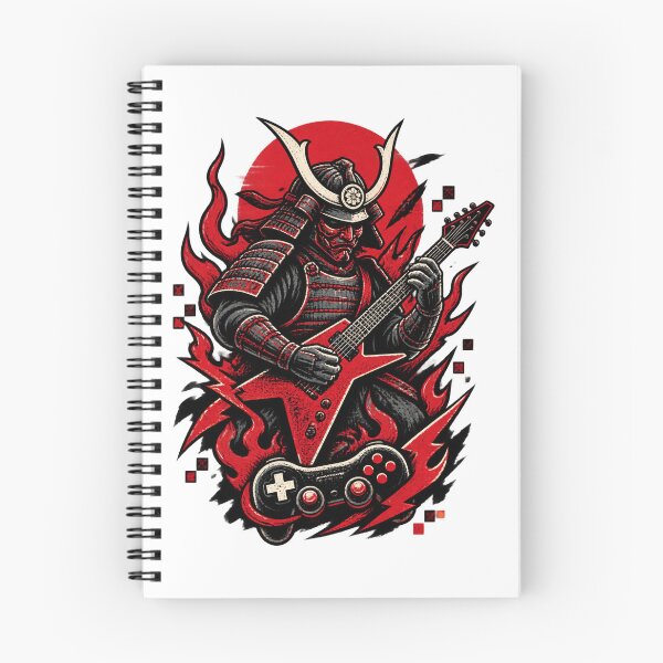 Item preview, Samurai Rock Band Graphic Art - Bold Japanese Warrior Music Design designed and sold by Milk McLactose.