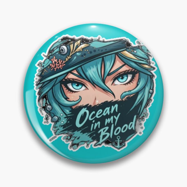 Item preview, Ocean In My Blood Anime Pirate Eyes Art designed and sold by FABIOLA1970.