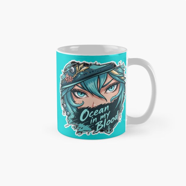 Item preview, Ocean In My Blood Anime Pirate Eyes Art designed and sold by FABIOLA1970.