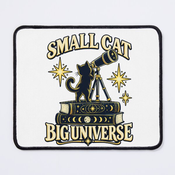 Item preview, Small Cat Big Universe — Stargazing Cat with Telescope designed and sold by thefreezoneart.