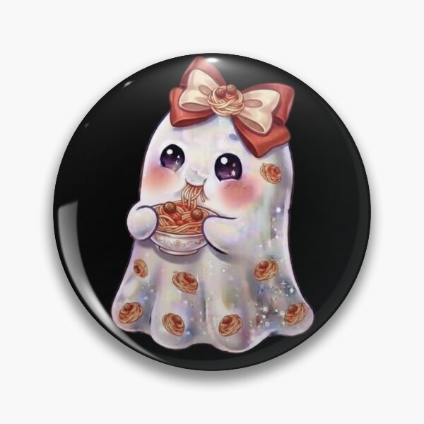 Item preview, Cute Kawaii Ghost Eating a Spaghetti Design / Noodles Bowl / Halloween / Foodie / T-shirts mugs stickers phone case hardcover journal poster designed and sold by TeenLake.