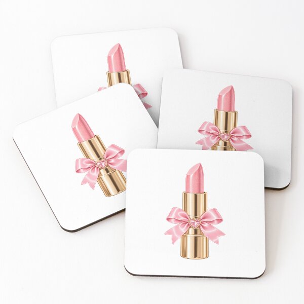 Item preview, Pink Bow Lipstick Sticker | Glam Coquette Beauty Aesthetic | Cute Makeup designed and sold by StickyDelights.