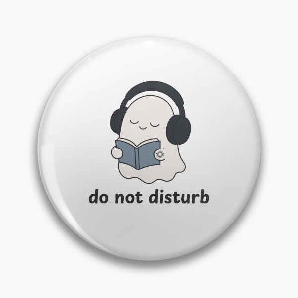 Item preview, Bookish Introvert Ghost with Headphones | Do Not Disturb Aesthetic designed and sold by suncorner28.