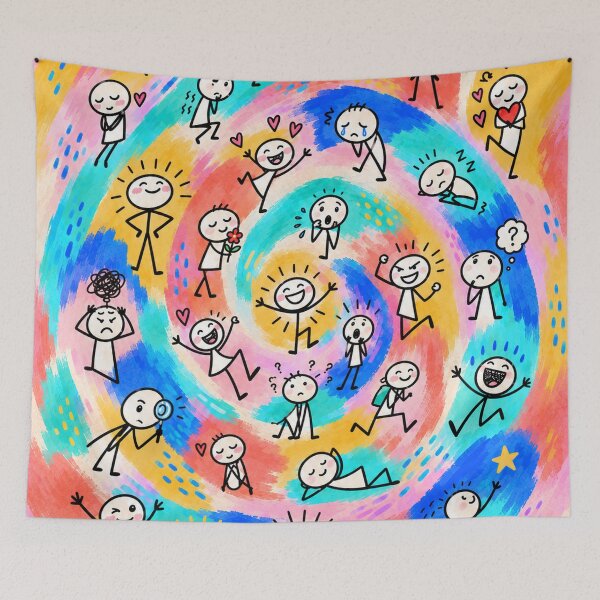 Item preview, Colorful Spiral of Human Emotions designed and sold by Qenlo.