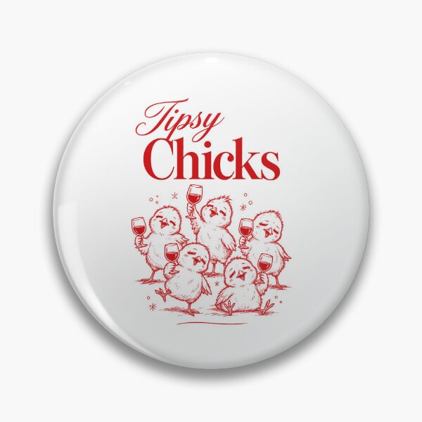 Item preview, Wine Lover Tipsy Chicks Funny Wine Glass designed and sold by LuminOrb.