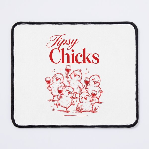 Item preview, Wine Lover Tipsy Chicks Funny Wine Glass designed and sold by LuminOrb.