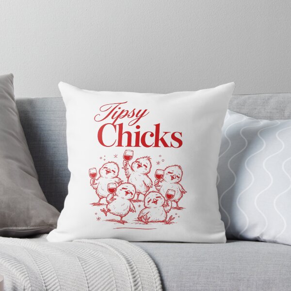 Item preview, Wine Lover Tipsy Chicks Funny Wine Glass designed and sold by LuminOrb.